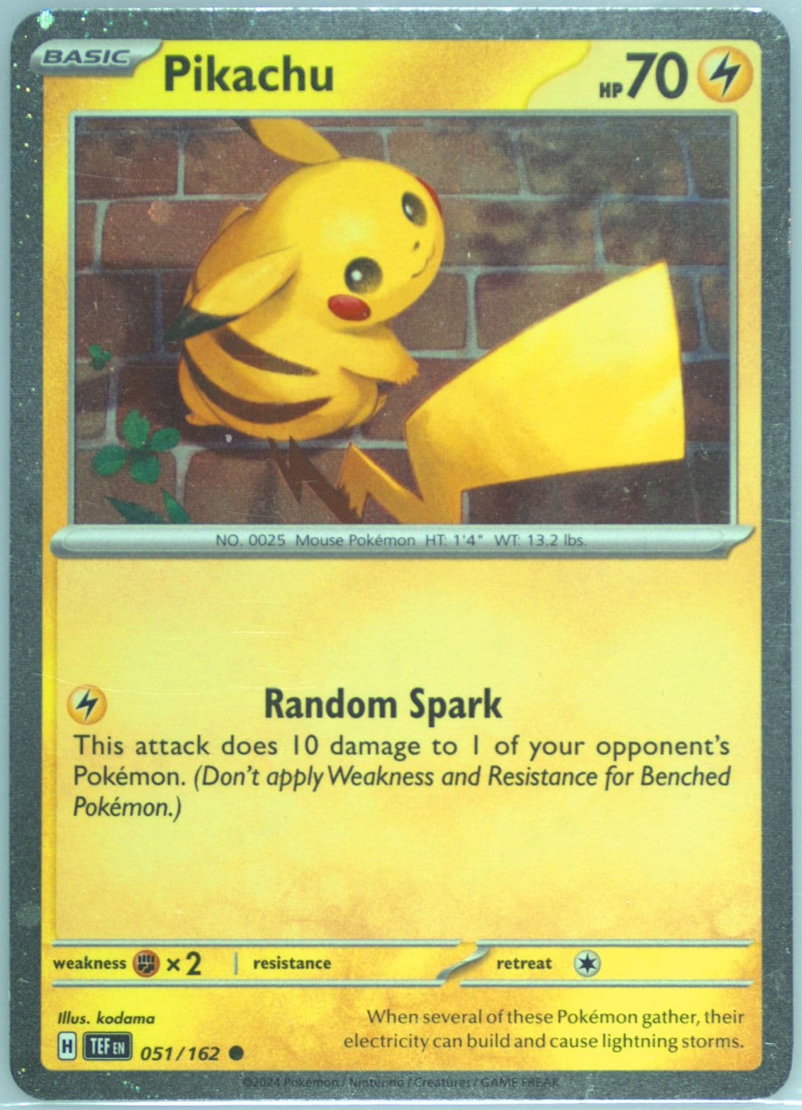 Pikachu Fall Collector Chest (051) 2024 Pokemon Tef EN-Temporal Forces