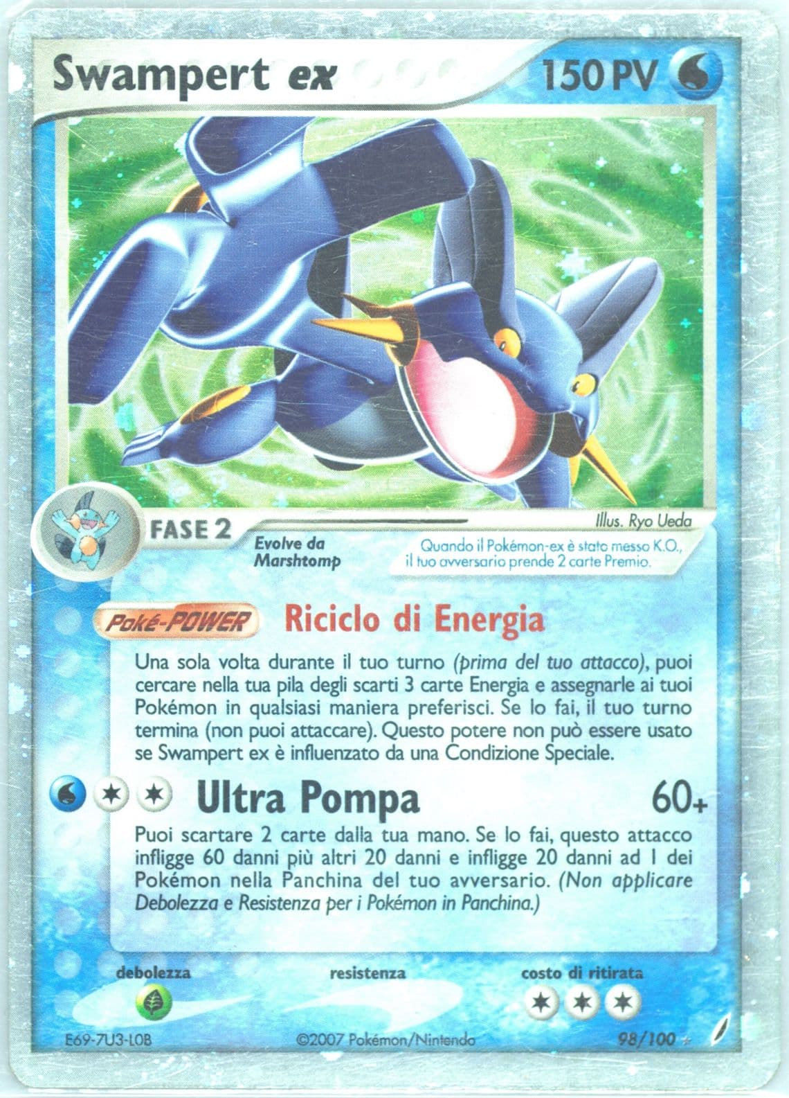 Swampert EX-Holo (98) 2007 Pokemon Italian EX Crystal Guardians