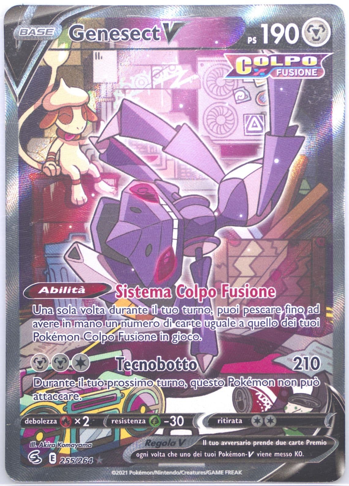 Full Art/Genesect V Italian (255) 2021 Pokemon Sword & Shield Fusion Strike