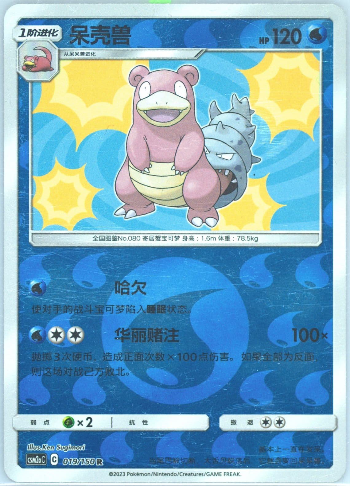 Slow Shell Reverse Holo (019) 2023 Pokemon Simplified Chinese Csm2a C-Shining Synergy: Shower