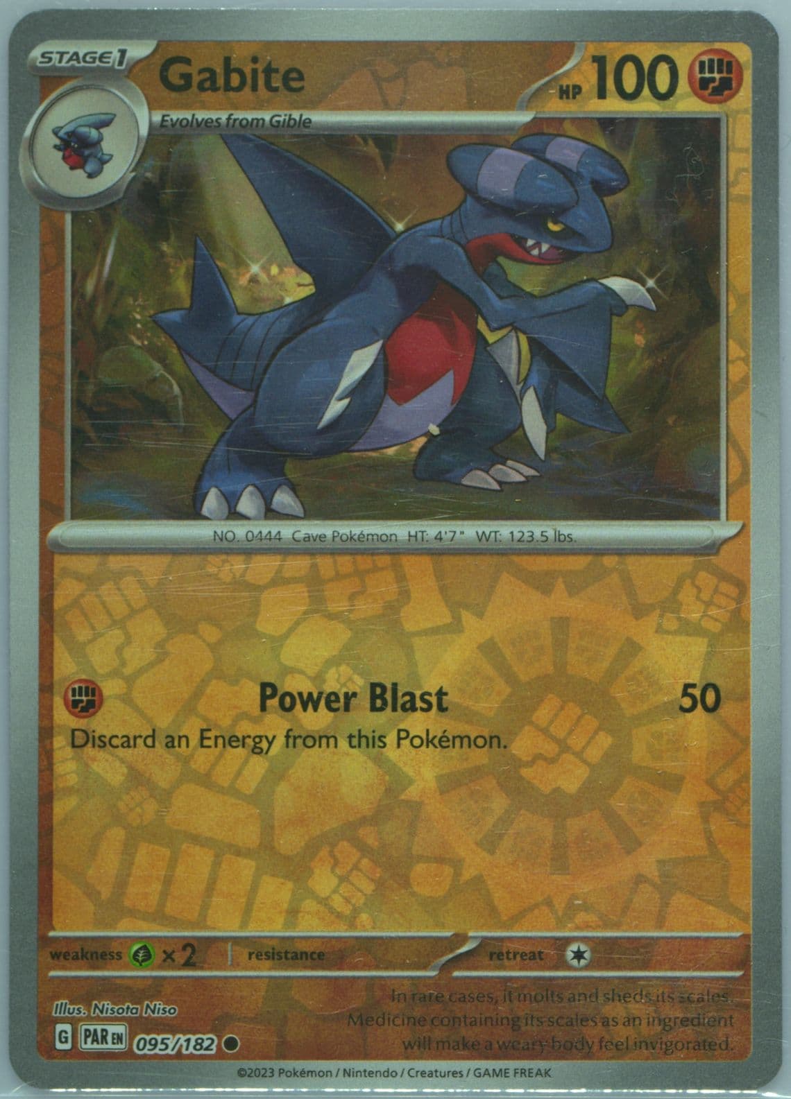 Gabite Reverse Holo (095) 2023 Pokemon Par EN-Paradox Rift