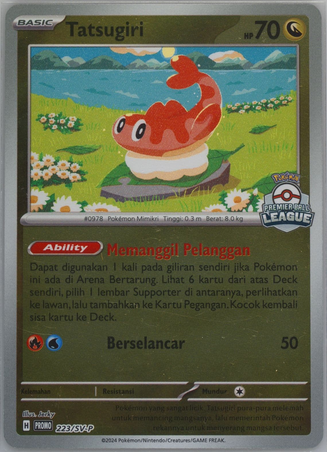 Tatsugiri Premier Ball League-Participation (223) 2024 Pokemon Indonesian SV-P Promo
