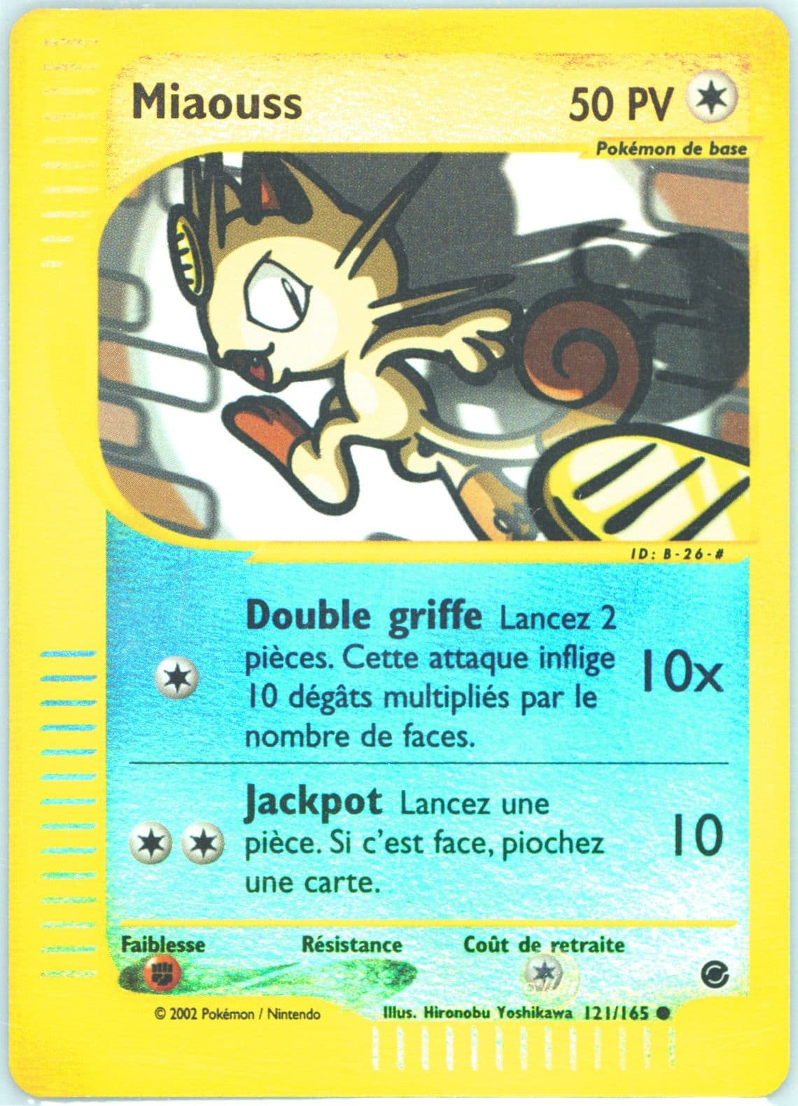 Miaouss-Reverse Foil (121) 2003 Pokemon French Expedition