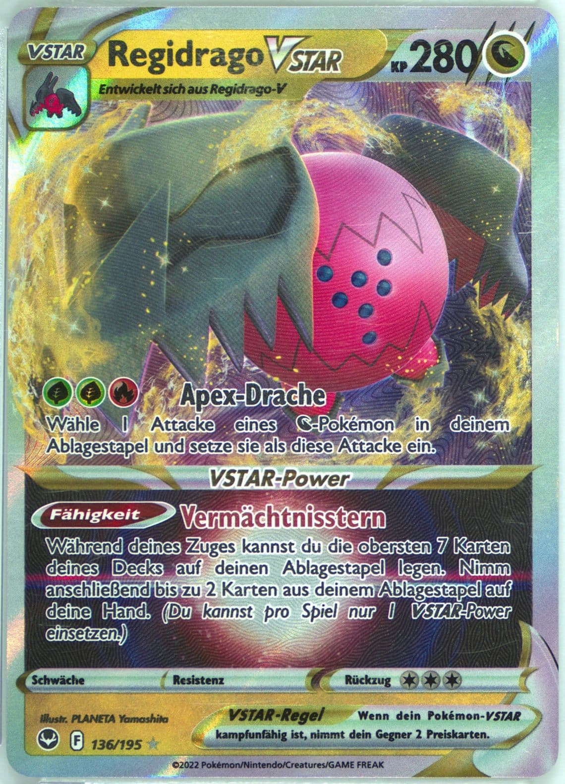 Regidrago Vstar German (136) 2022 Pokemon Sword & Shield Silver Tempest