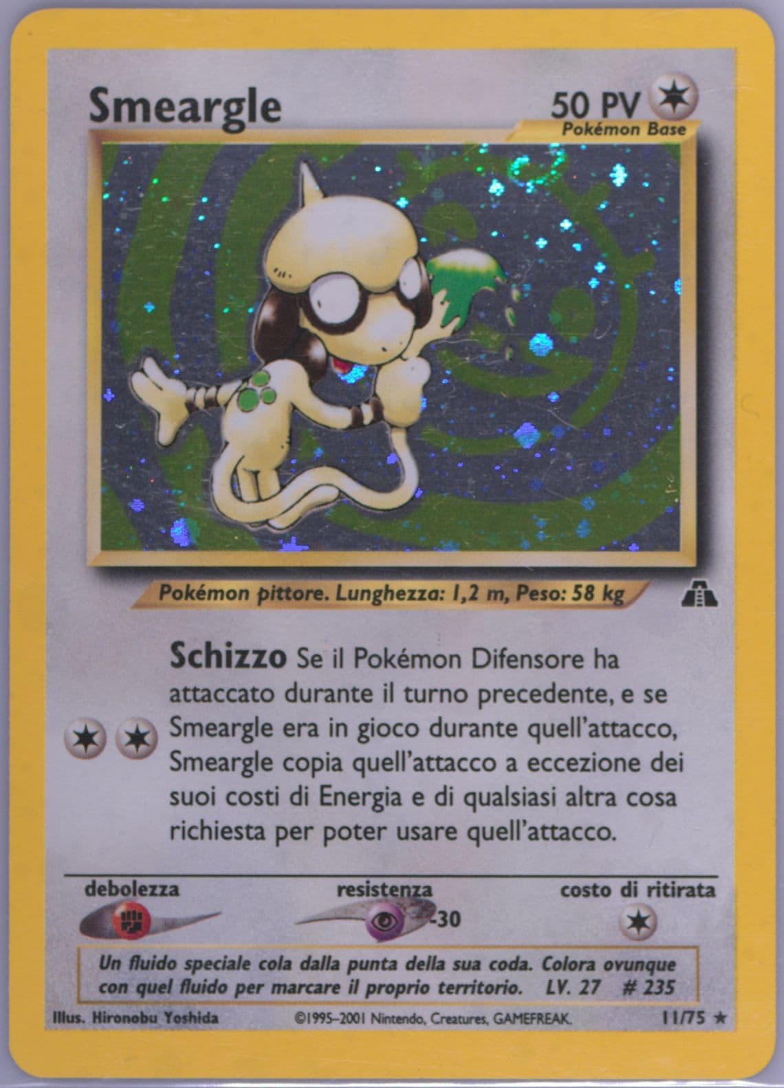 Smeargle-Holo Italian (11) 2001 Pokemon Neo Discovery