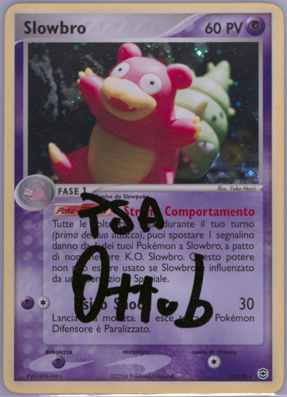 Slowbro-Holo Italian (14) 2004 Pokemon EX Fire Red & Leaf Green