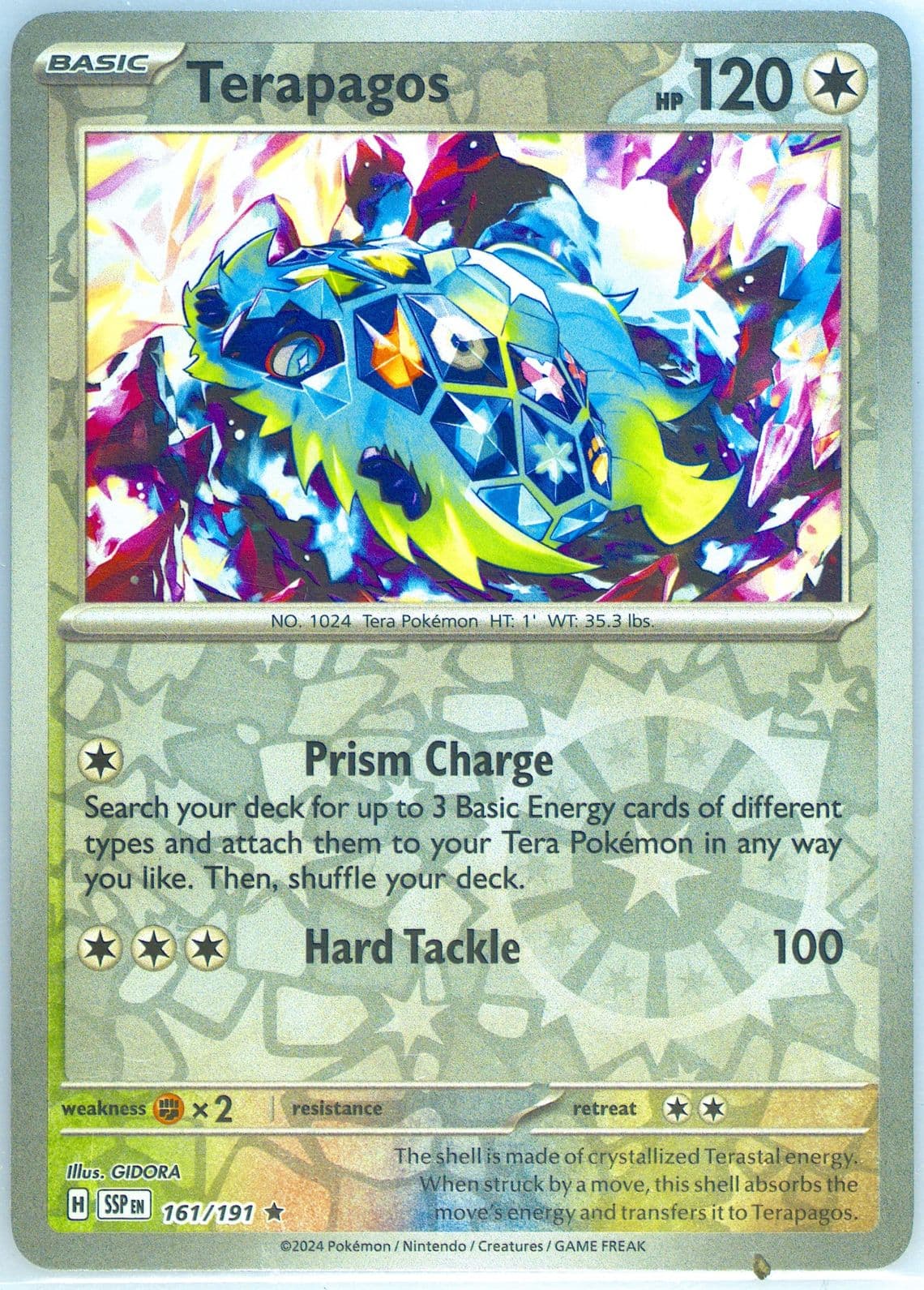 Terapagos Reverse Holo (161) 2024 Pokemon Ssp EN-Surging Sparks