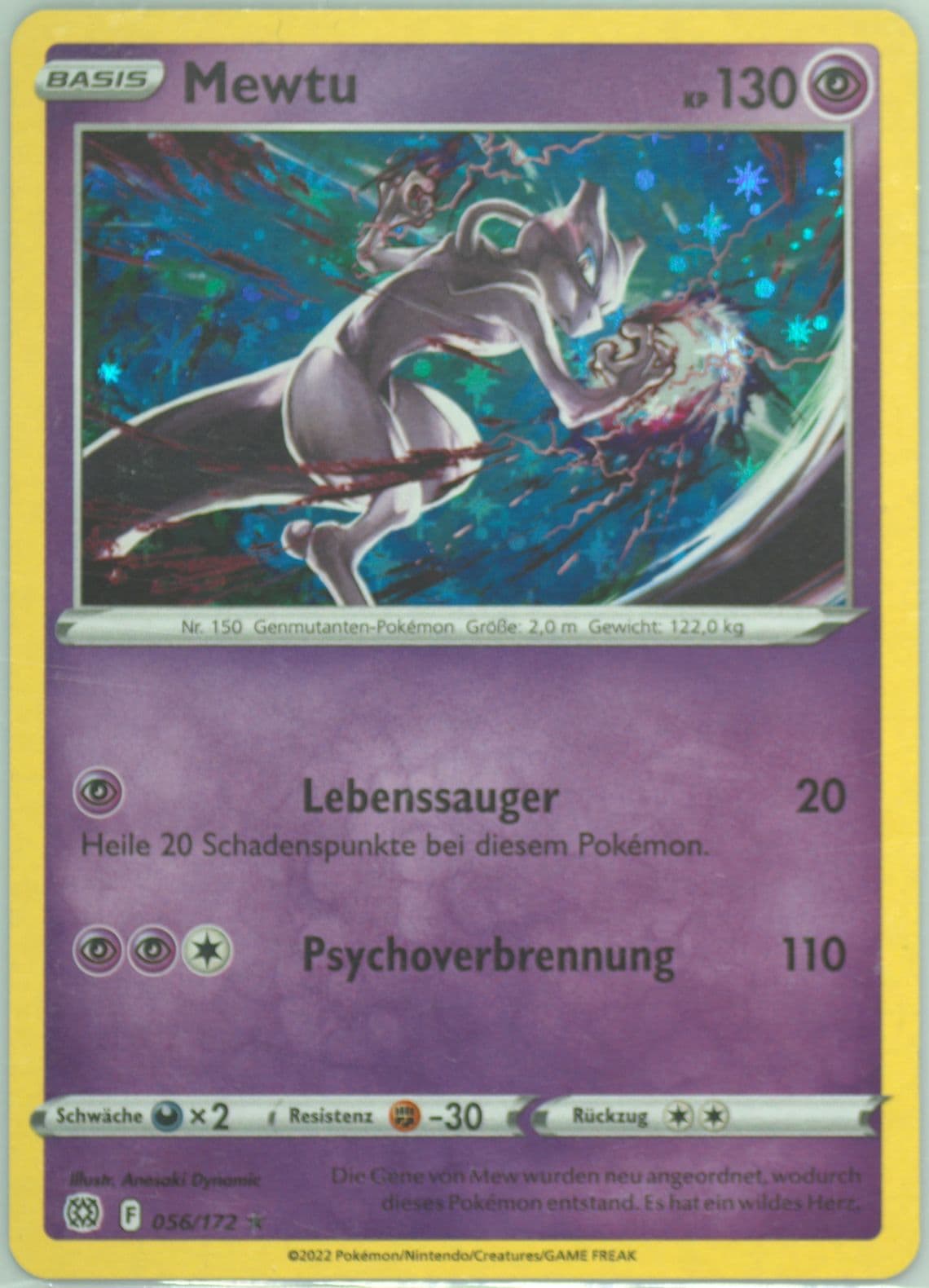 Mewtu-Holo Mew V Box-German (056) 2022 Pokemon Sword & Shield Brilliant Stars