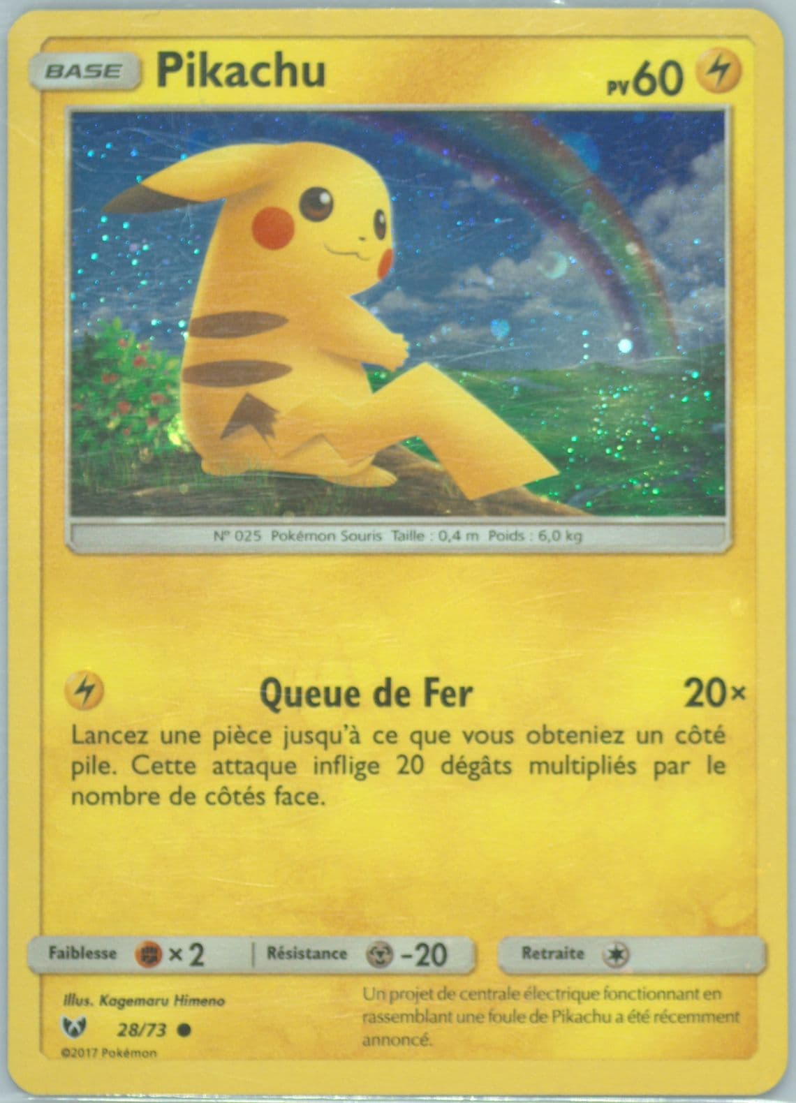 Pikachu-Holo Cosmos-2021 Kanto 5-Tin Exclusive-French (28) 2017 Pokemon Sun & Moon Shining Legends