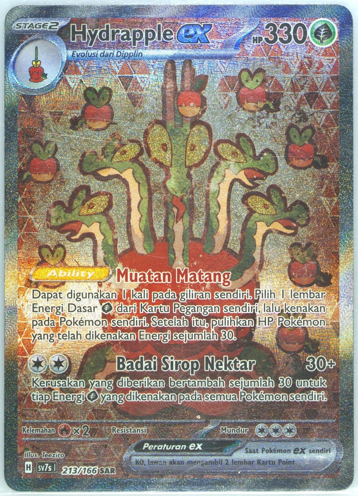 Hydrapple EX Special Art Rare (213) 2024 Pokemon Indonesian Sv7s I-Stellar Guidance