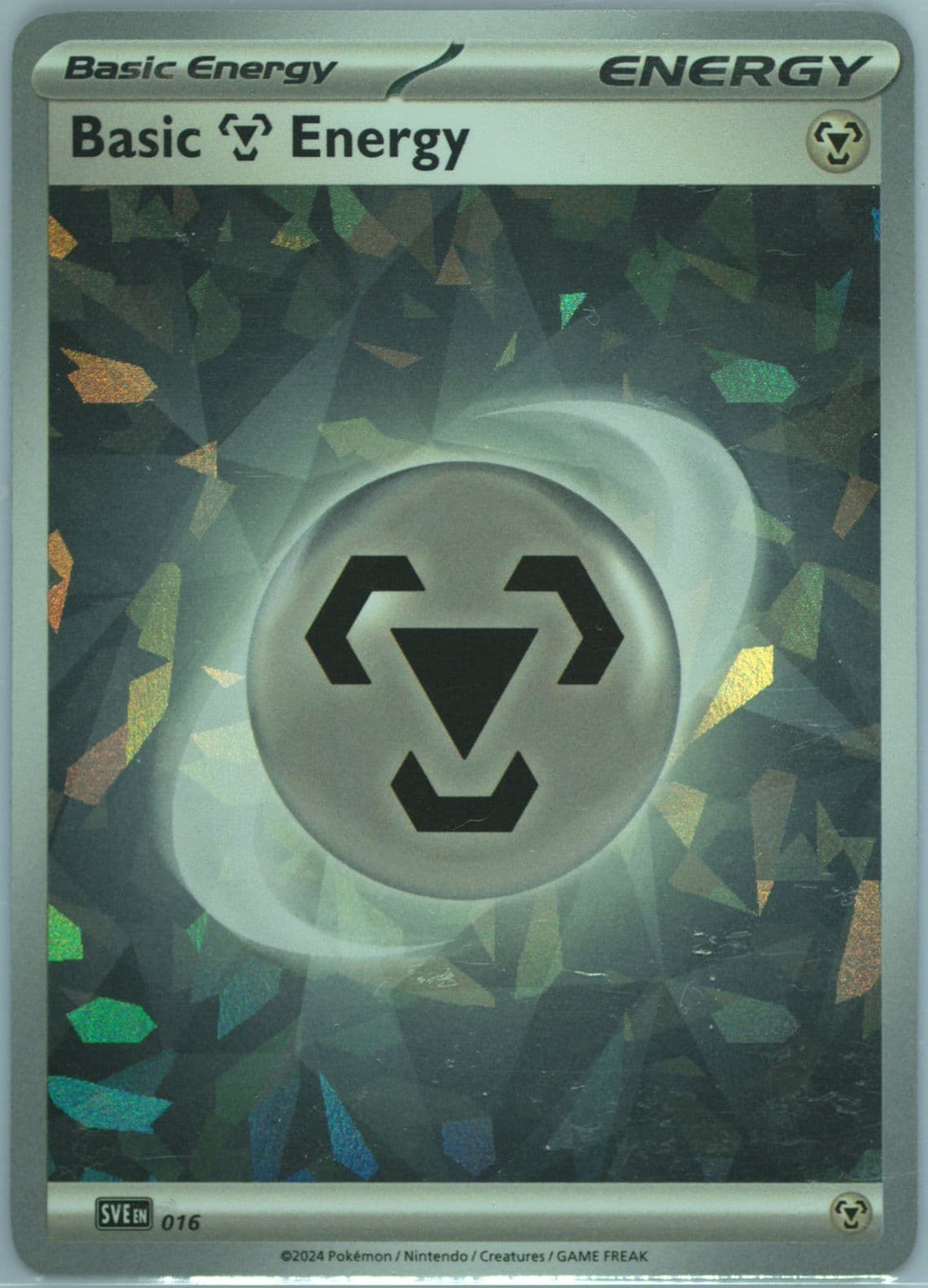 Basic Metal Energy Cracked Ice Holo (016) 2024 Pokemon Sve EN-Basic Energies