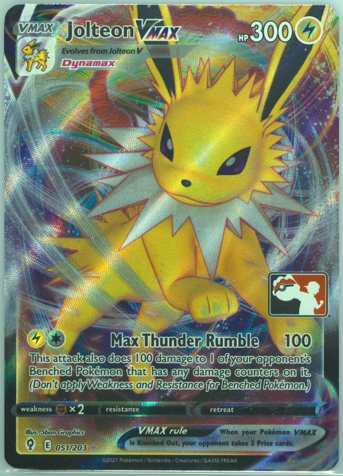 Full Art/Jolteon Vmax (051) 2022-2023 Pokemon Play! Pokemon Prize Pack