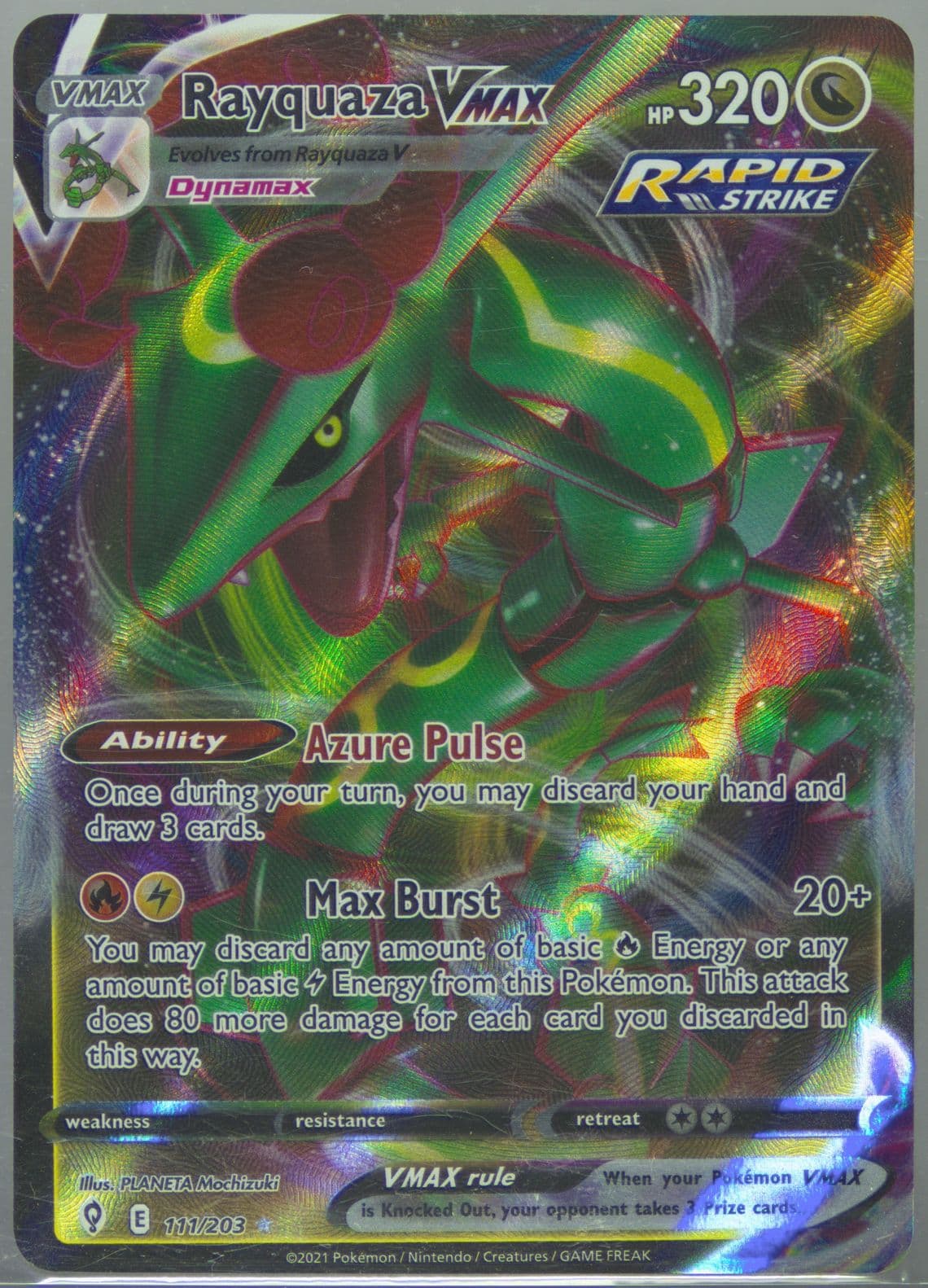 Full Art/Rayquaza Vmax (111) 2022-2023 Pokemon Play! Pokemon Prize Pack