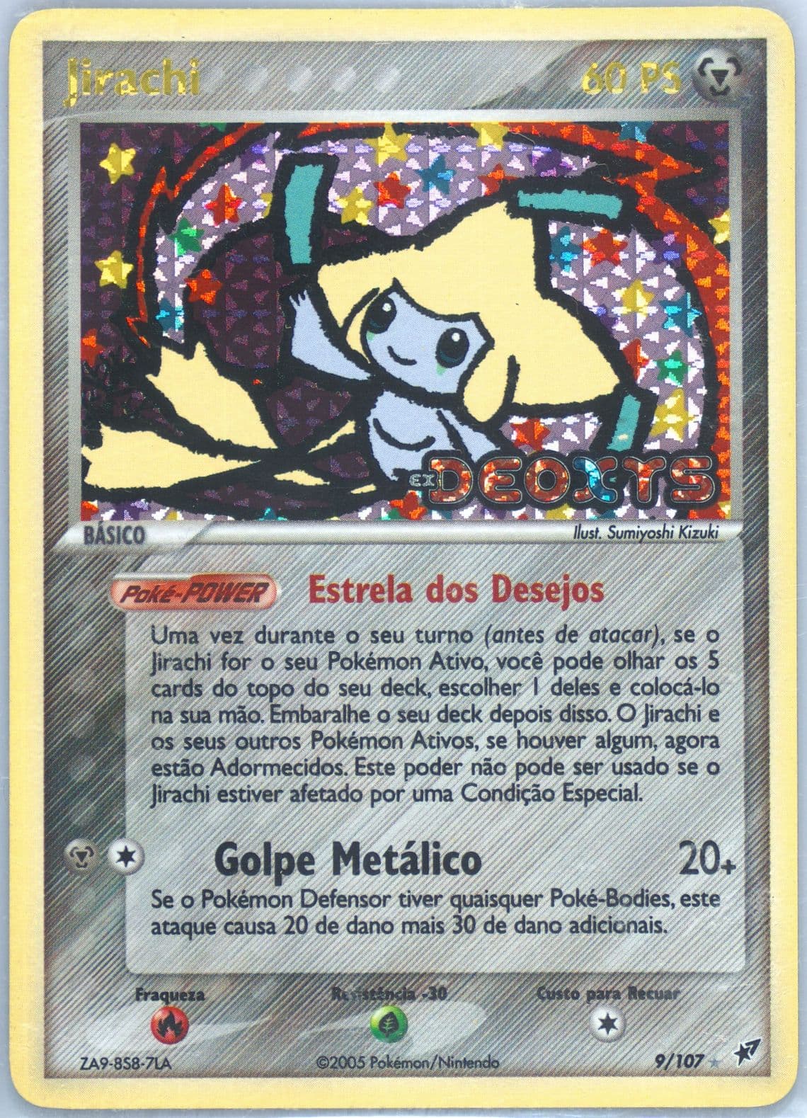 Jirachi-Reverse Foil Portuguese (9) 2005 Pokemon EX Deoxys