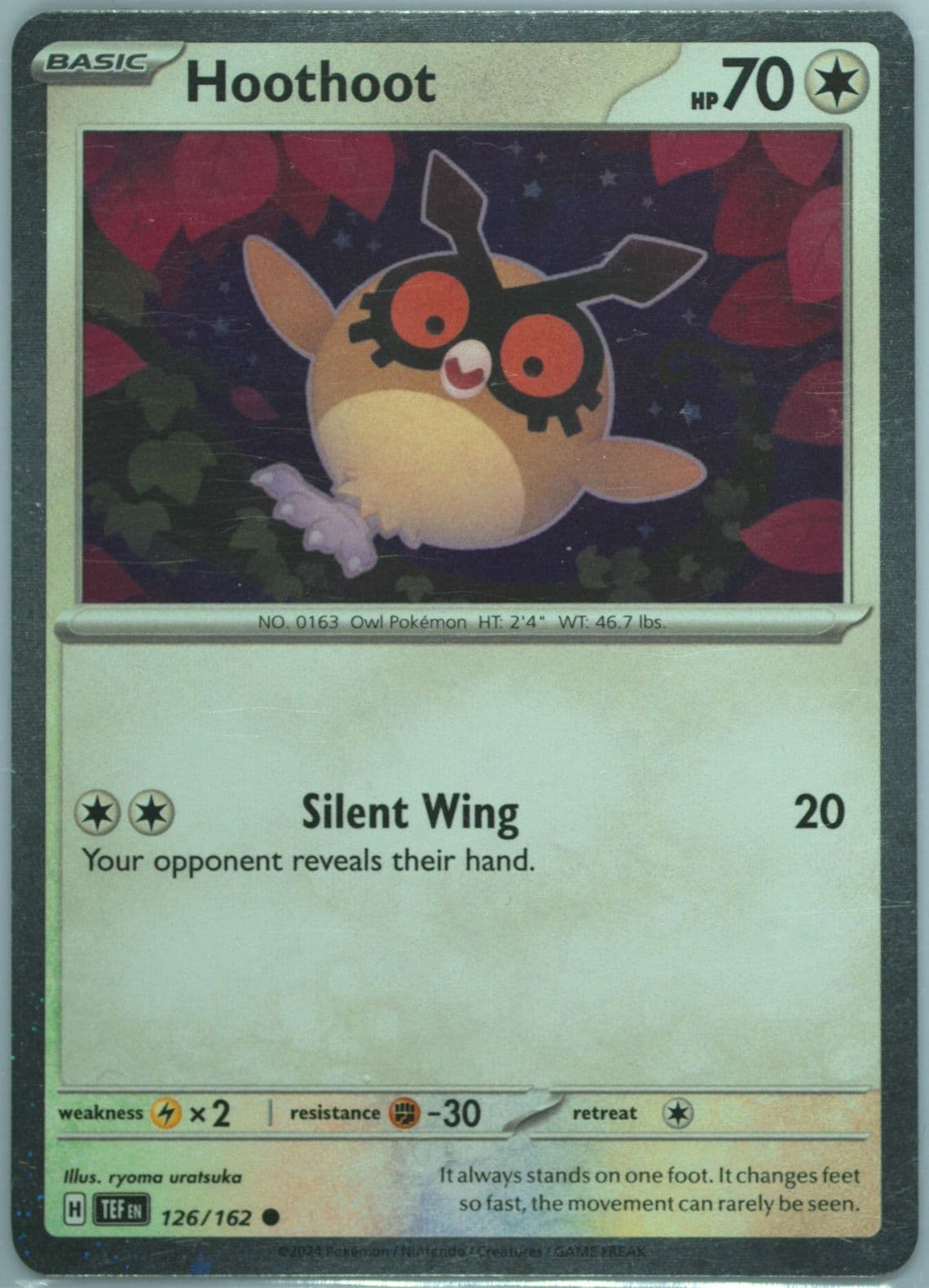 Hoothoot Bloodmoon Ursaluna EX Box (126) 2024 Pokemon Tef EN-Temporal Forces