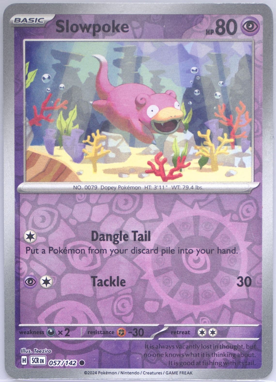 Slowpoke Reverse Holo (057) 2024 Pokemon Scr EN-Stellar Crown