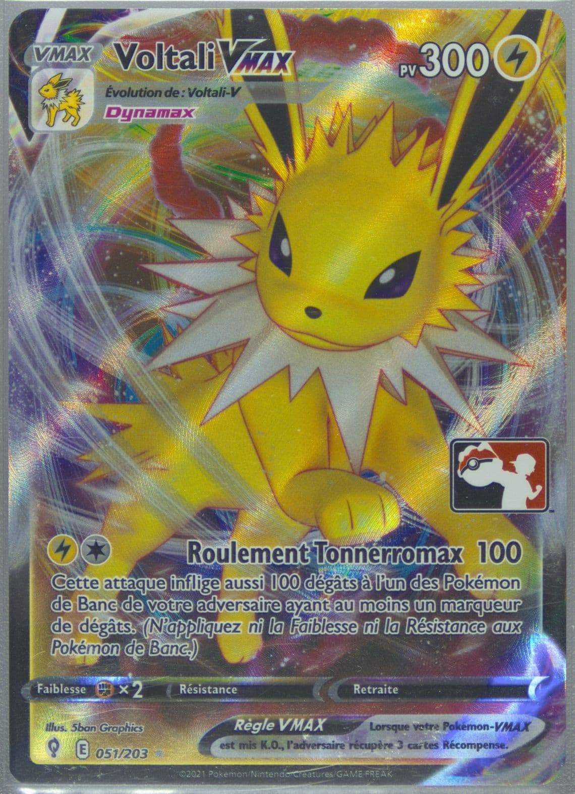 Full Art/Voltali Vmax French (051) 2022-2023 Pokemon Play! Pokemon Prize Pack