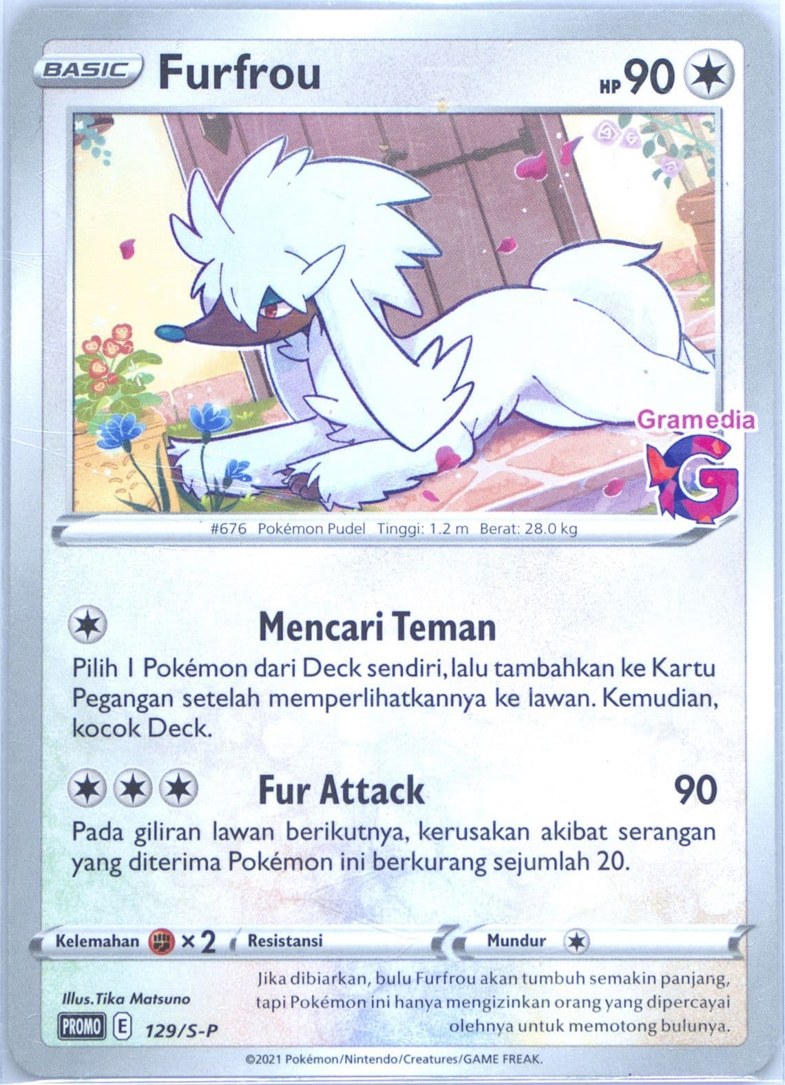 Furfrou Gramedia Campaign (129) 2021 Pokemon Indonesian S Promo