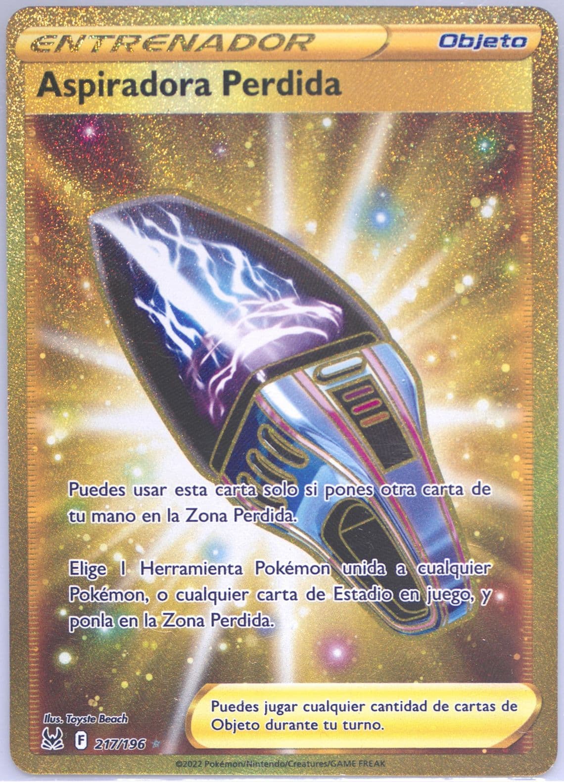 Full Art/Aspiradora Perdida Spanish-Secret (217) 2022 Pokemon Sword & Shield Lost Origin