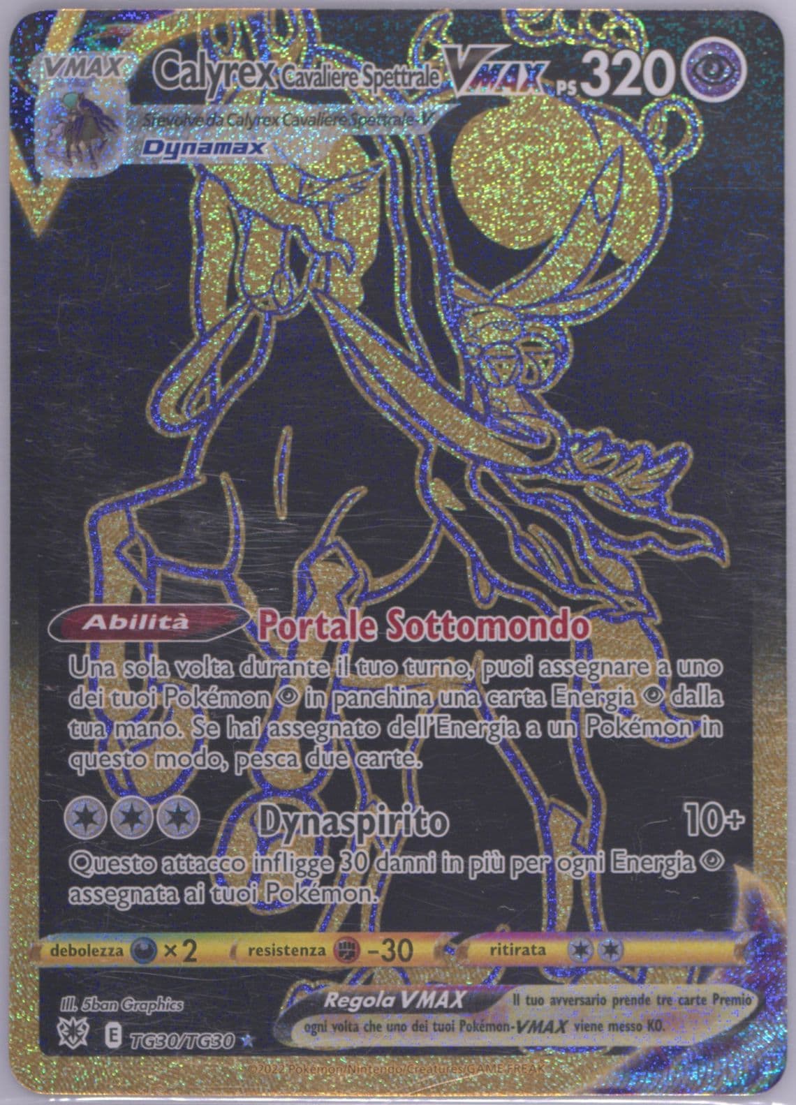 Full Art/Calyrex Cavaliere Spettrale Vmax Italian (TG30) 2022 Pokemon Sword & Shield Astral Radiance