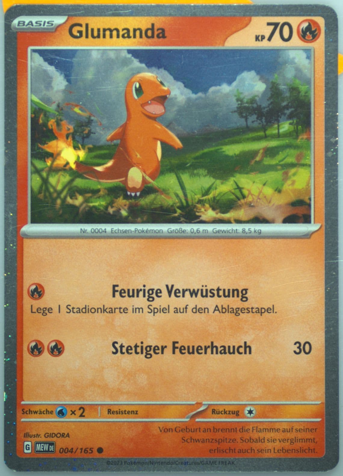 Charmander Charizard EX Super-Premium Collection (004) 2023 Pokemon German Mew de-151