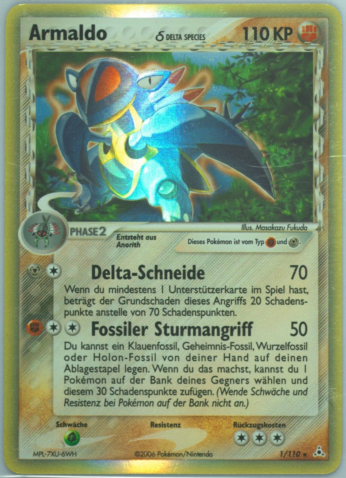 Armaldo-Holo German (1) 2006 Pokemon EX Holon Phantoms
