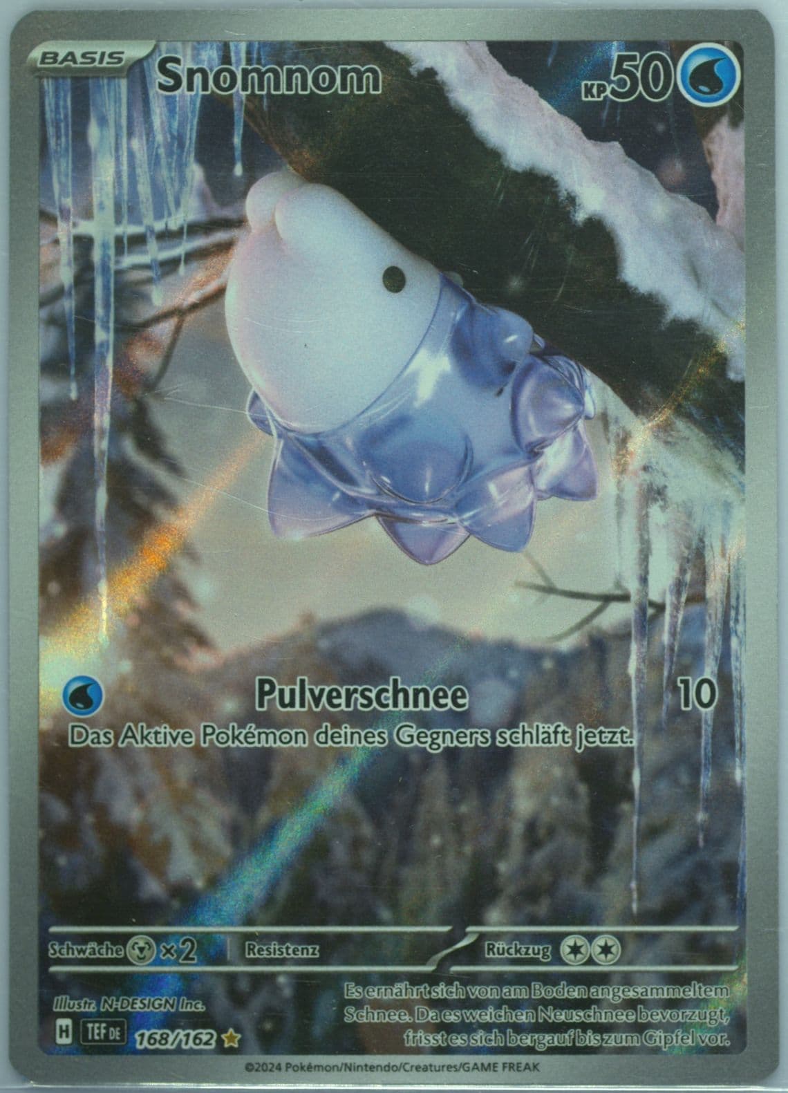 Snom Illustration Rare (168) 2024 Pokemon German Tef de-Temporal Forces