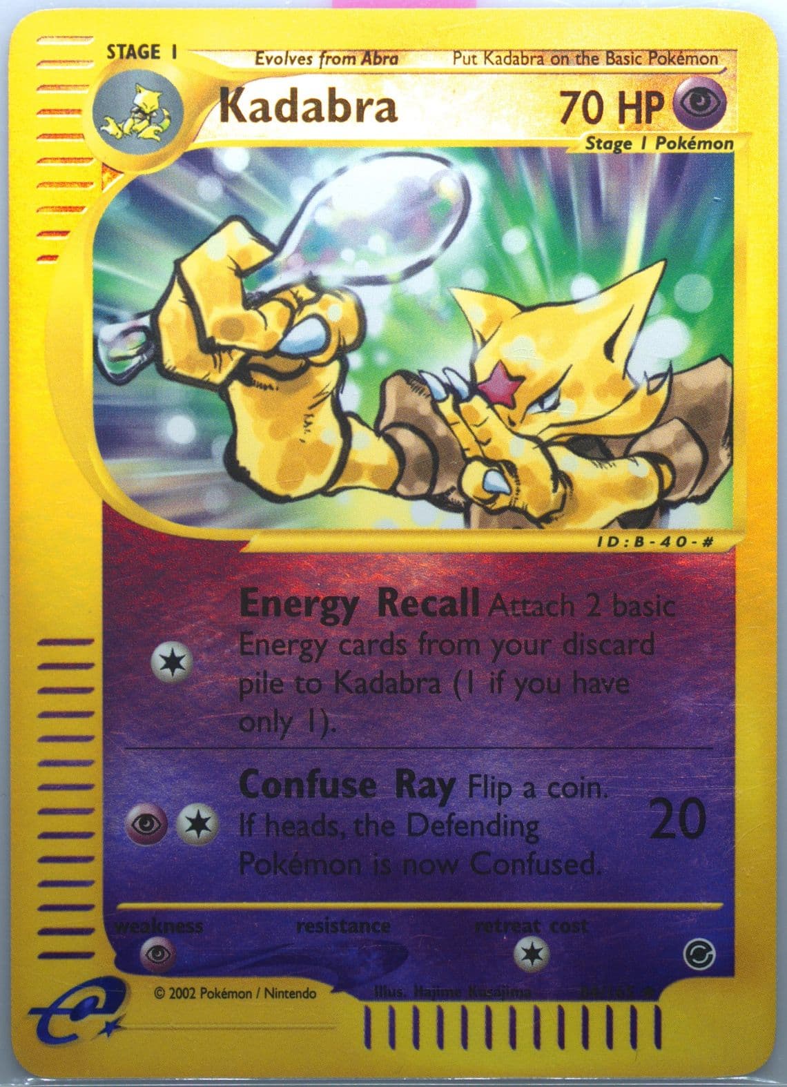 Kadabra-Reverse Foil (84) 2002 Pokemon Expedition