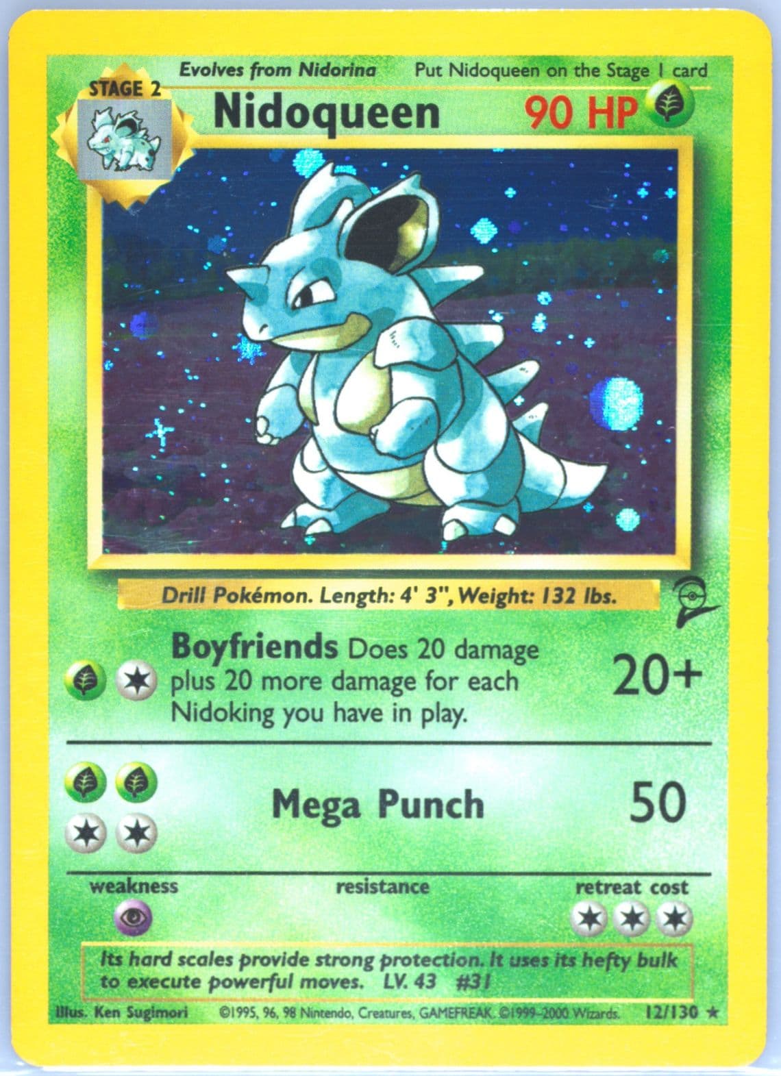 Nidoqueen-Holo (12) 2000 Pokemon Game Base II