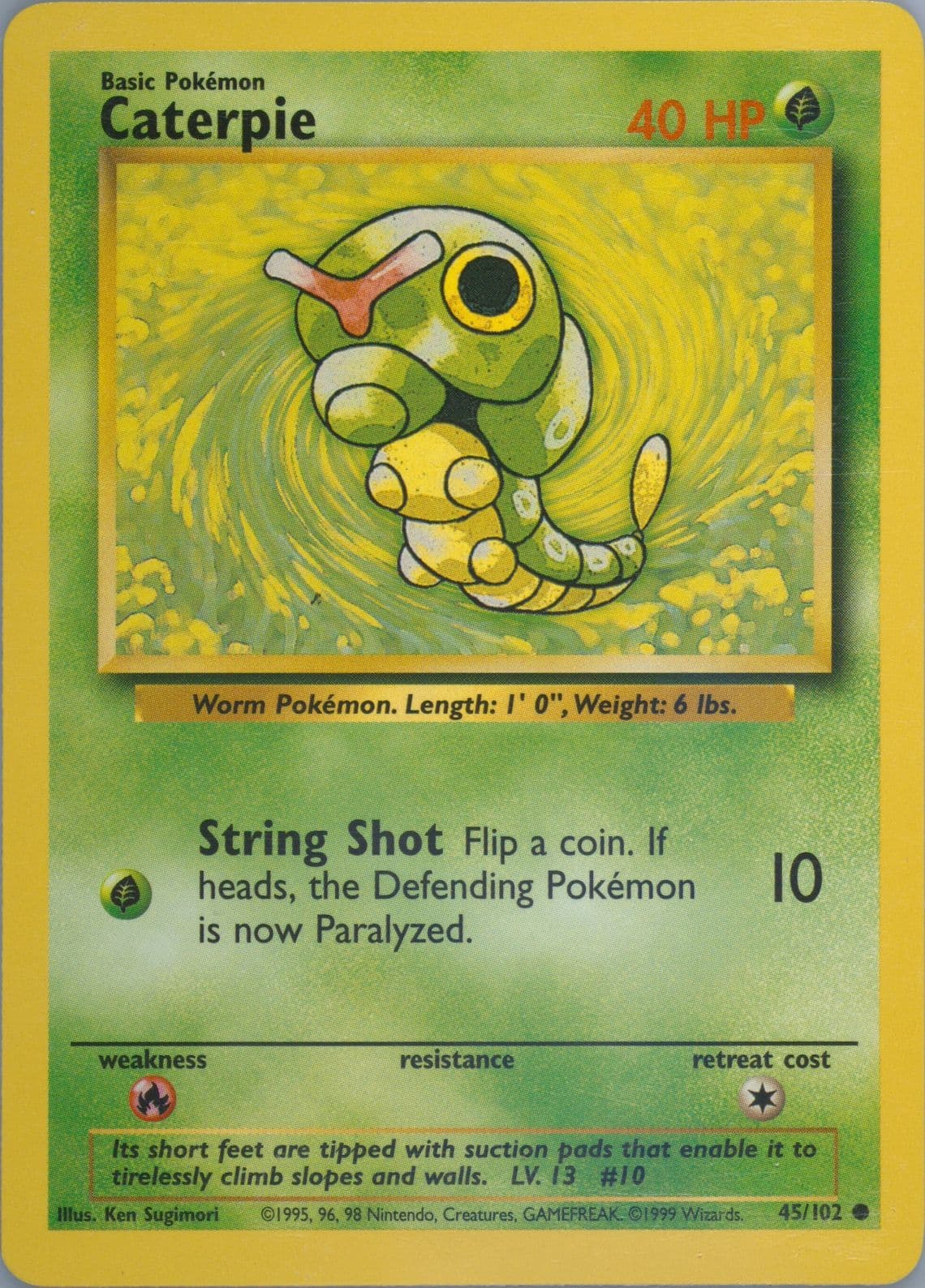 Caterpie (45) 1999 Pokemon Game