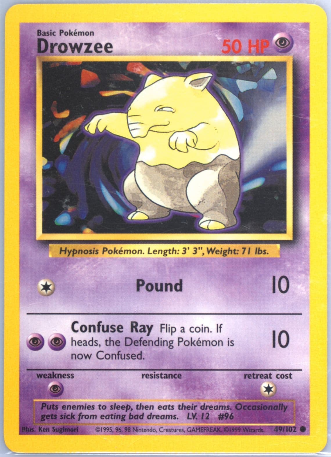 Drowzee (49) 1999 Pokemon Game