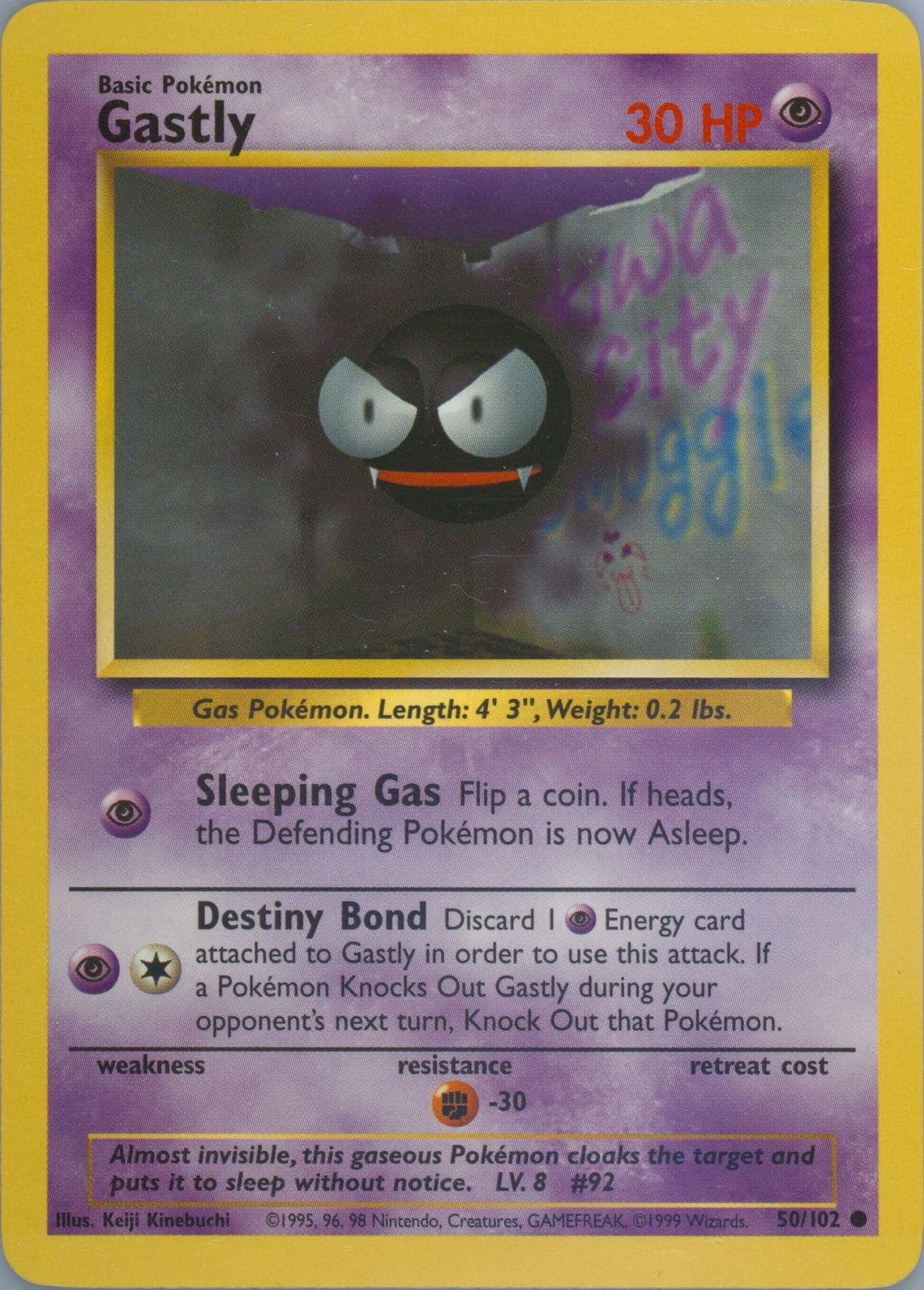 Gastly (50) 1999 Pokemon Game