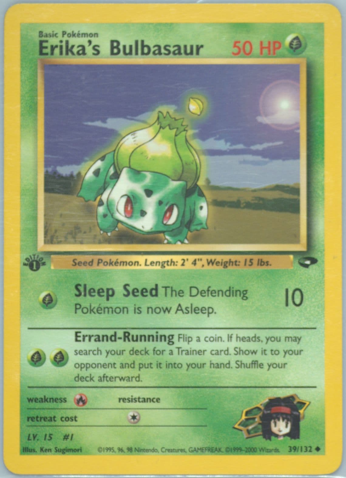 Erika's Bulbasaur 1st Edition (39) 2000 Pokemon Gym Challenge