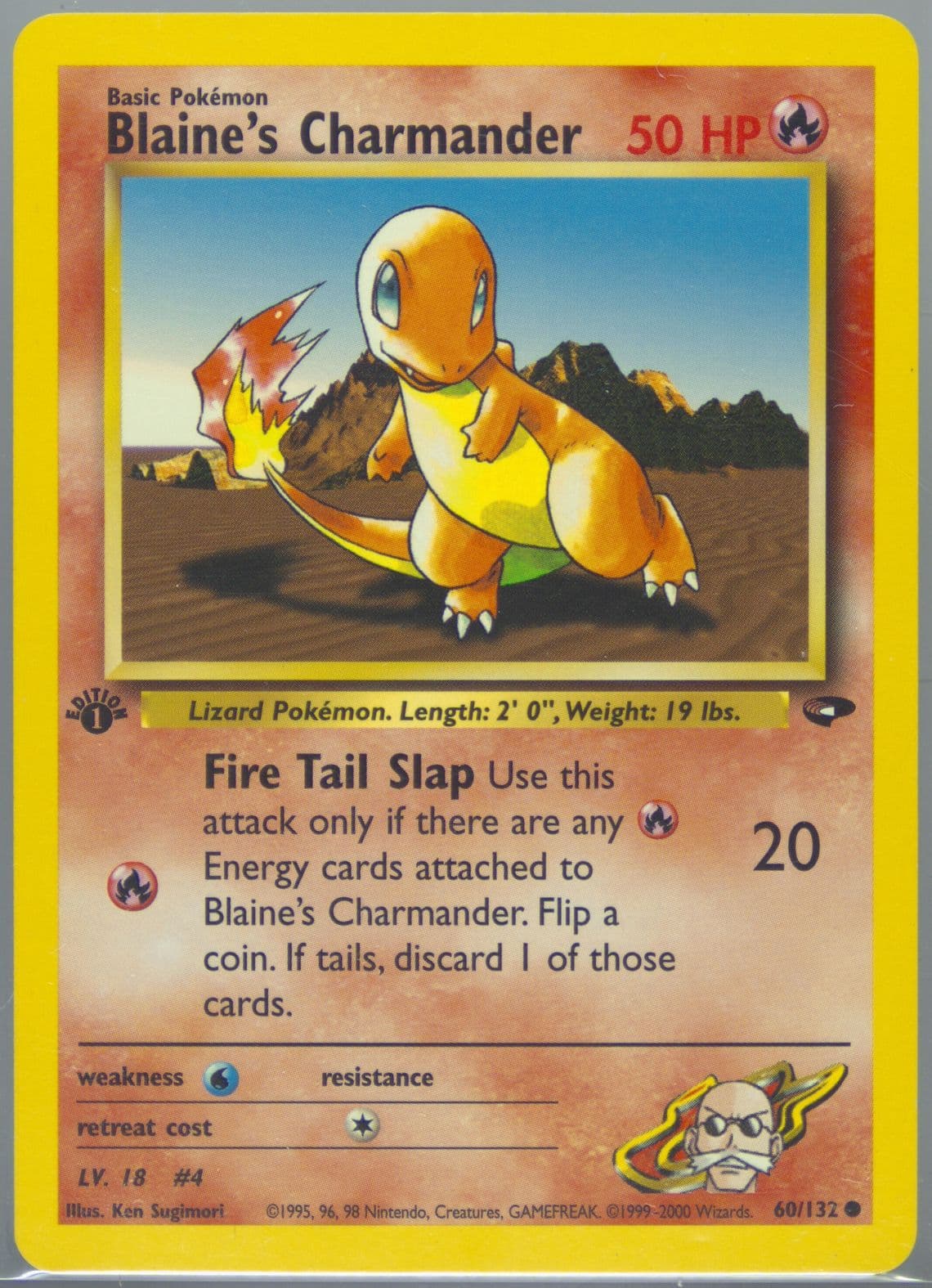 Blaine's Charmander 1st Edition (60) 2000 Pokemon Gym Challenge