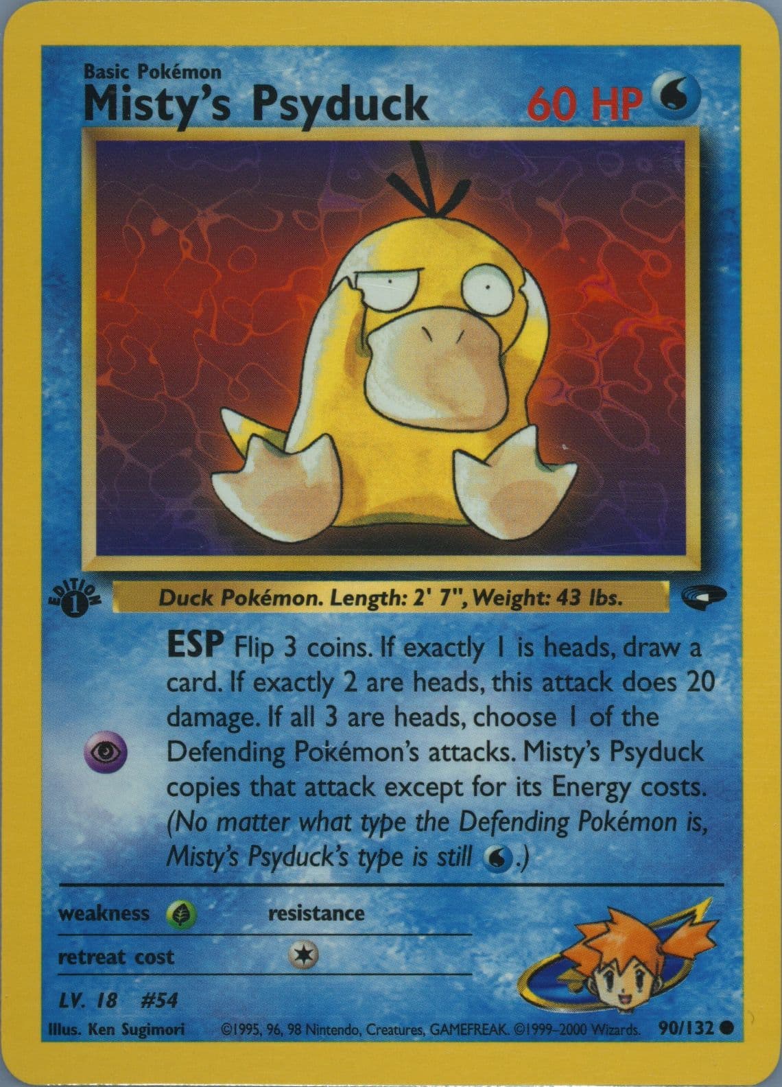 Misty's Psyduck 1st Edition (90) 2000 Pokemon Gym Challenge