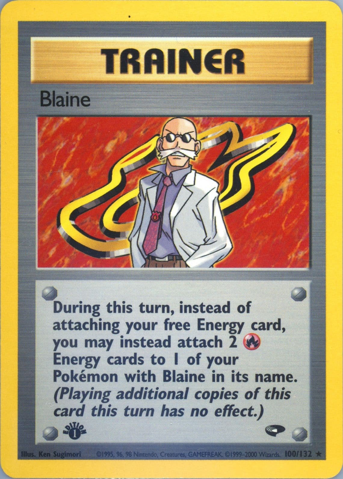 Blaine 1st Edition (100) 2000 Pokemon Gym Challenge