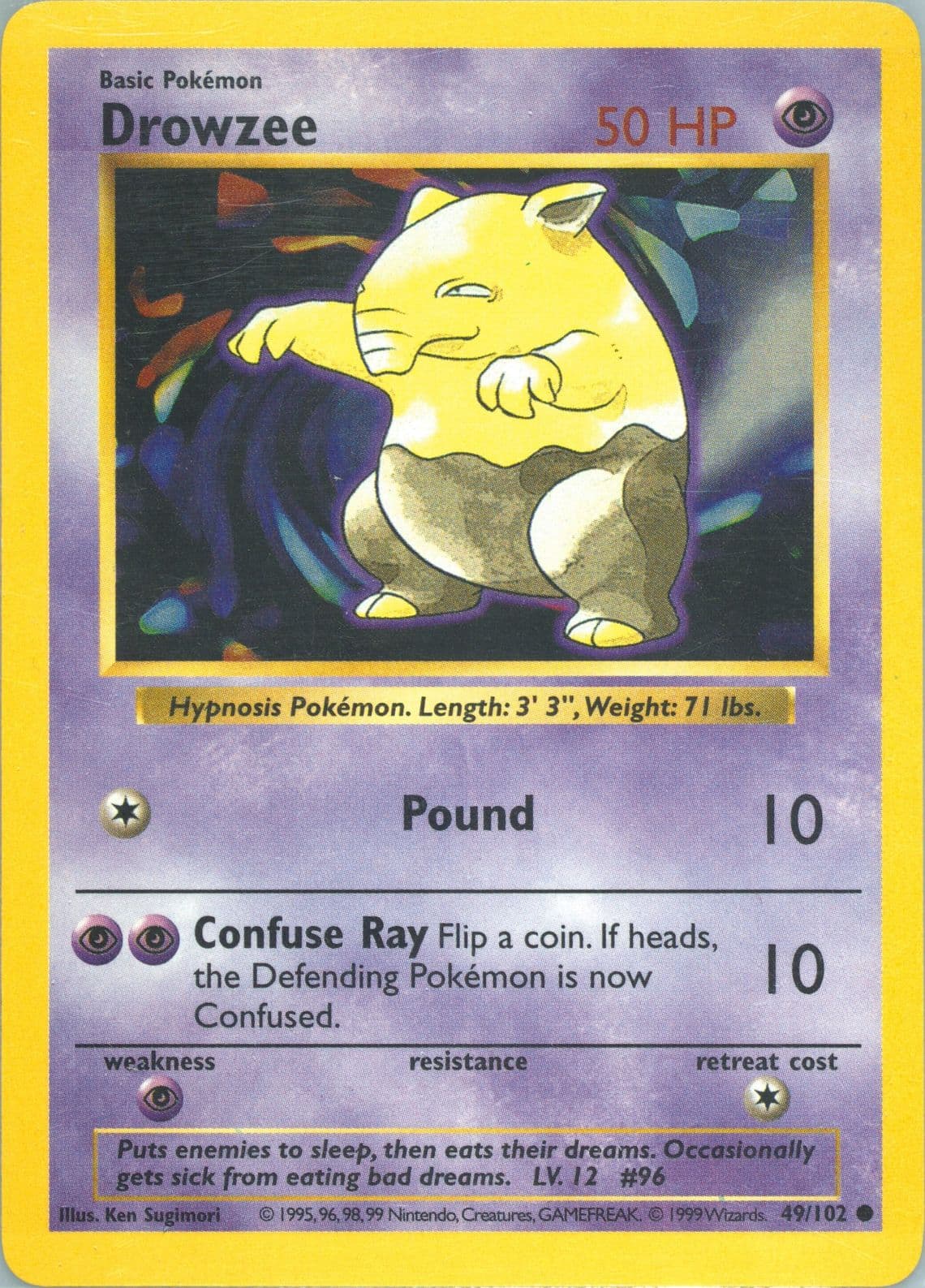 Drowzee Shadowless (49) 1999 Pokemon Game