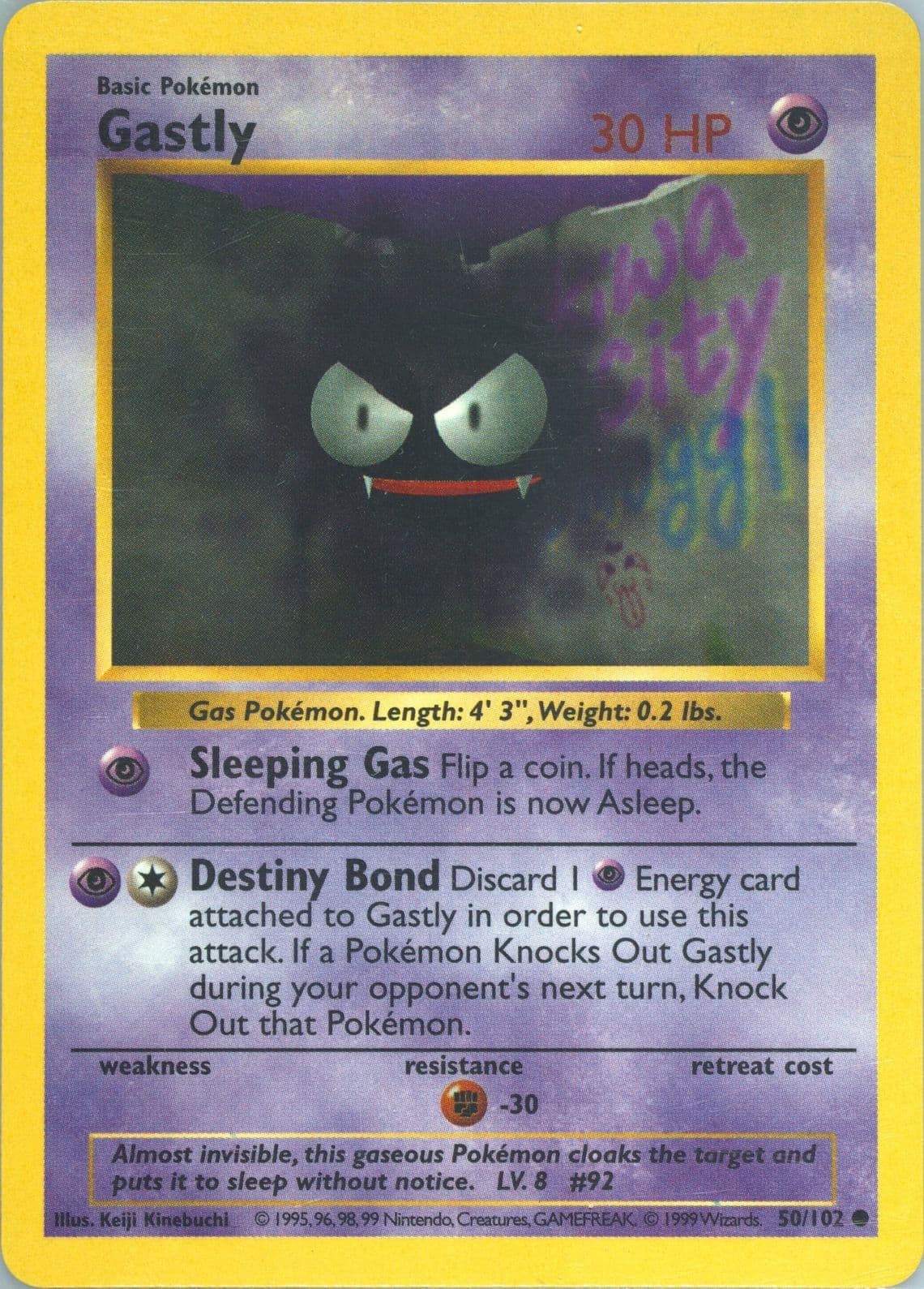 Gastly Shadowless (50) 1999 Pokemon Game