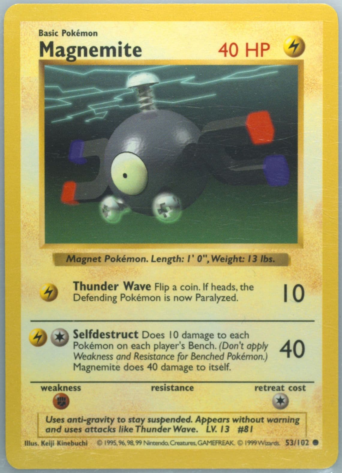 Magnemite Shadowless (53) 1999 Pokemon Game