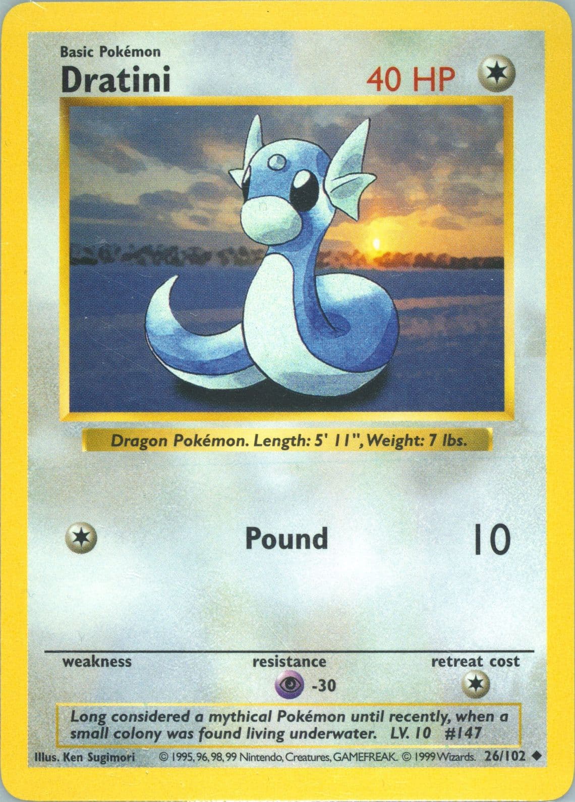 Dratini Shadowless (26) 1999 Pokemon Game