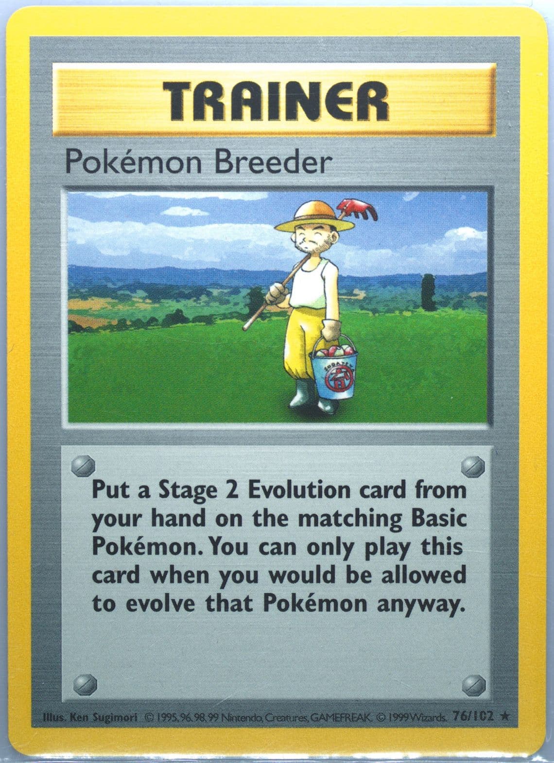 Pokemon Breeder Shadowless (76) 1999 Pokemon Game