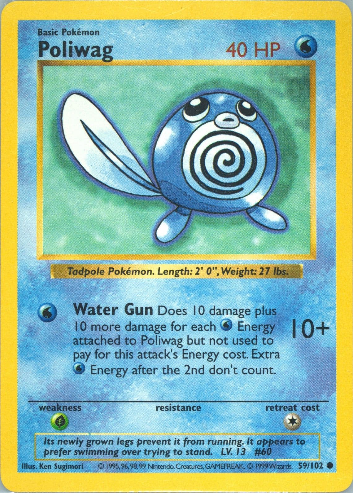 Poliwag Shadowless (59) 1999 Pokemon Game