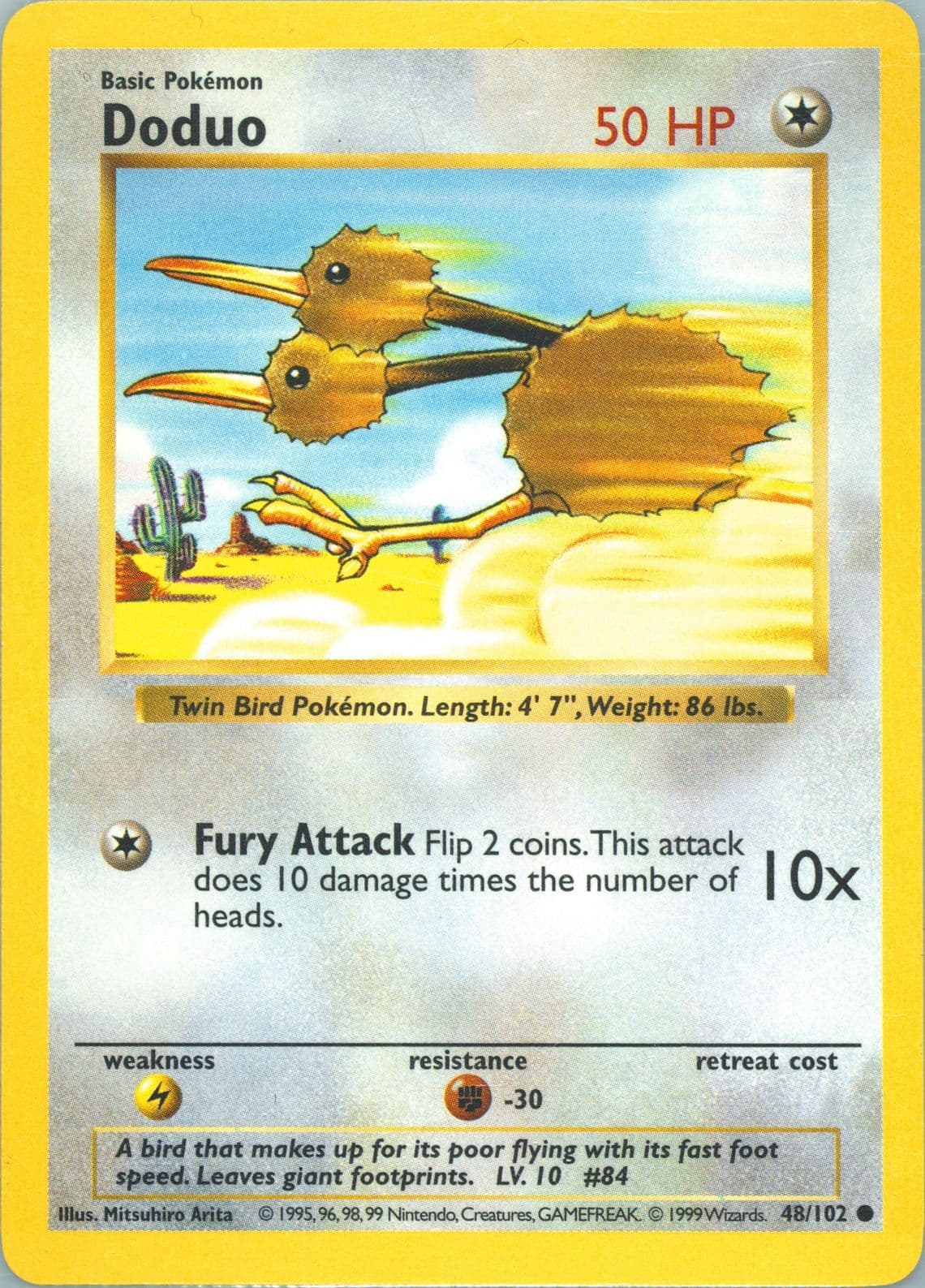 Doduo Shadowless (48) 1999 Pokemon Game