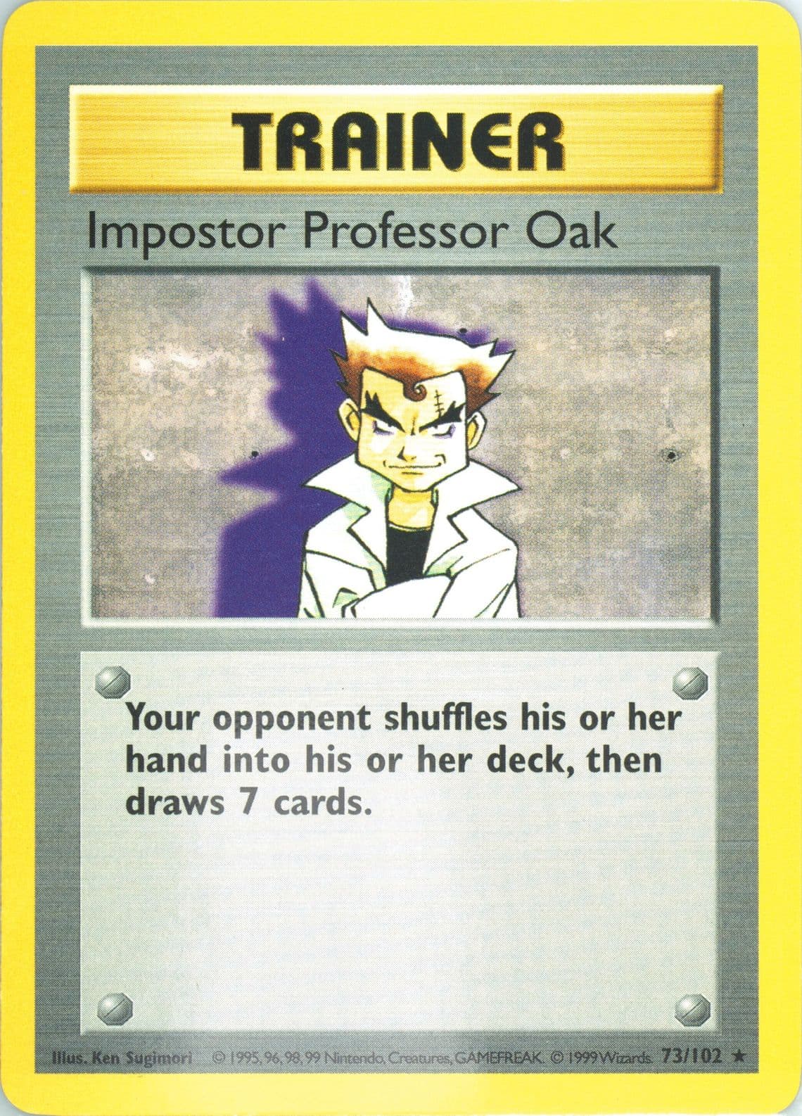 Impostor Professor Oak Shadowless (73) 1999 Pokemon Game