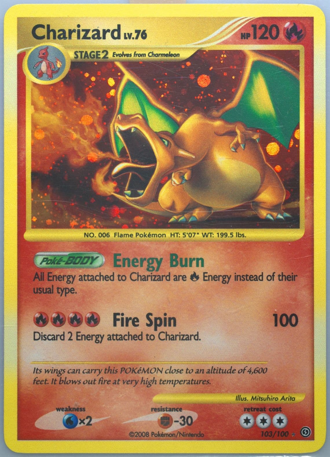 Charizard-Holo (103) 2008 Pokemon Diamond & Pearl Stormfront