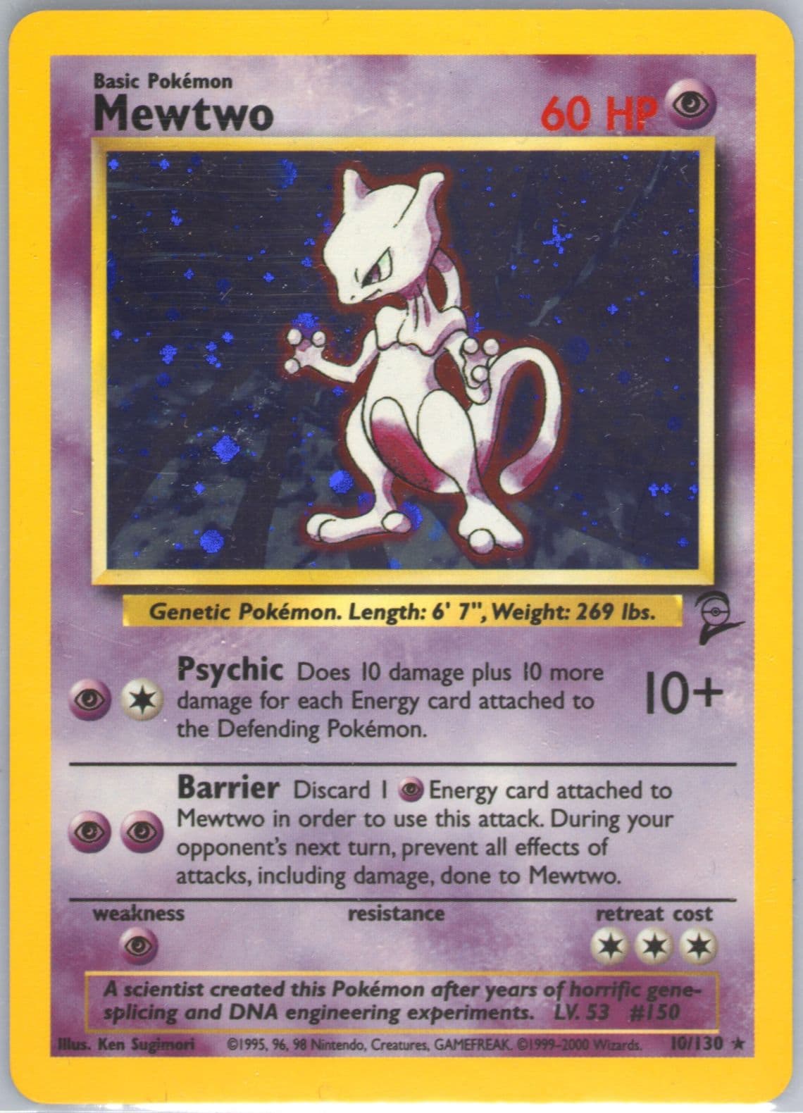 Mewtwo-Holo (10) 2000 Pokemon Game Base II