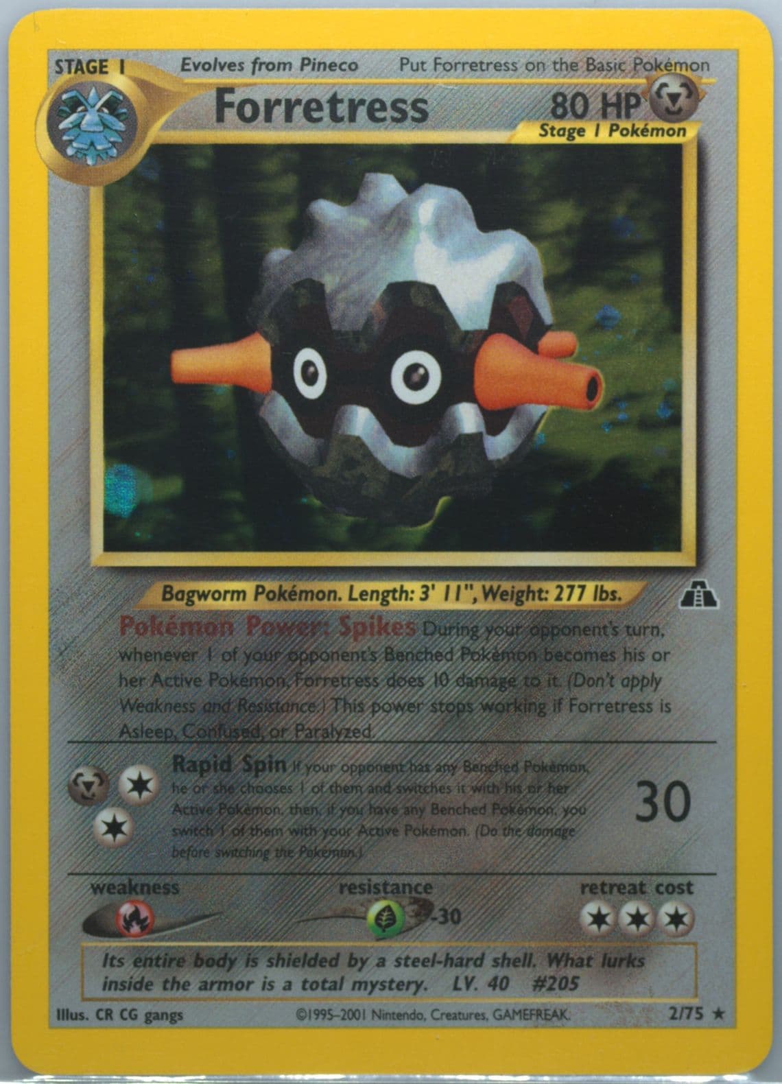 Forretress-Holo (2) 2001 Pokemon Neo Discovery