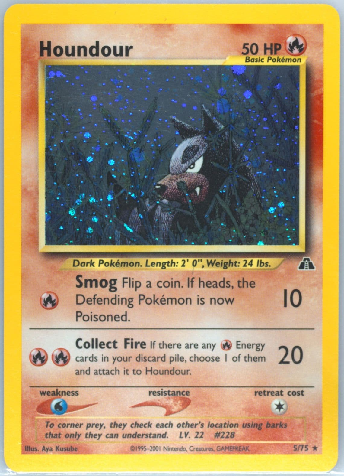 Houndour-Holo (5) 2001 Pokemon Neo Discovery