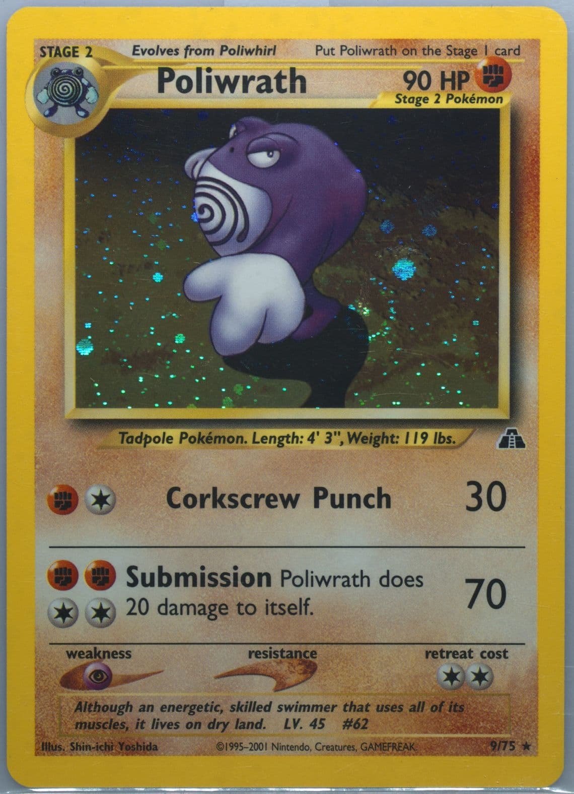 Poliwrath-Holo (9) 2001 Pokemon Neo Discovery