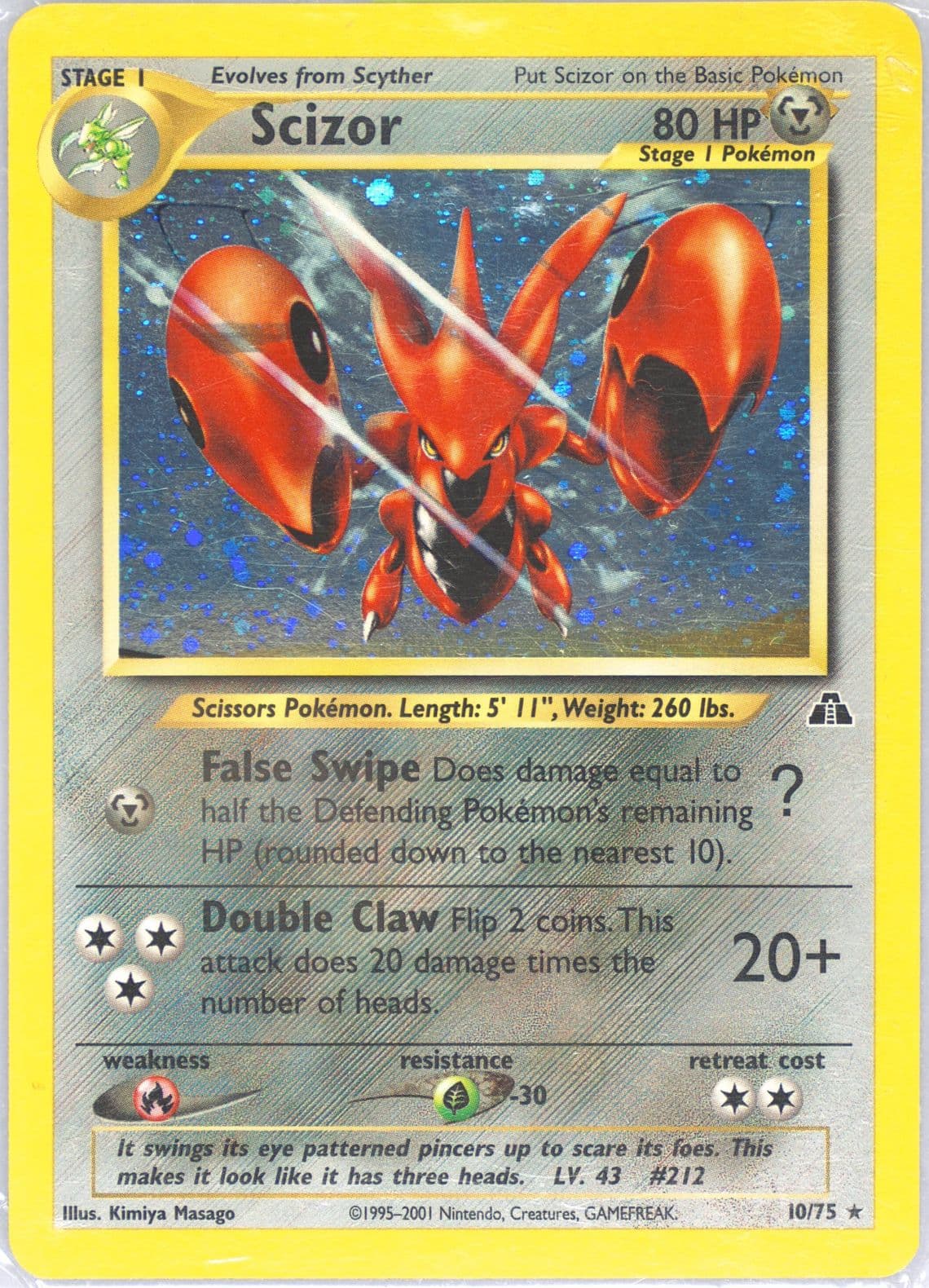 Scizor-Holo (10) 2001 Pokemon Neo Discovery
